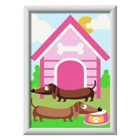 Ravensburger Creart schilderen op nummer - hund mit hundehutte (grafisch) - thumbnail