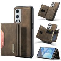 For OnePlus 9 Pro DG.MING M2 Series 3-Fold Multi Card Bag + Magnetic Back Cover Shockproof Case with Wallet & Holder Function(Coffee) - thumbnail