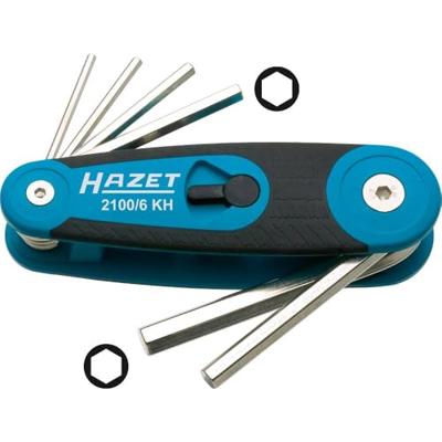 HAZET Set met haakse schroevendraaiers 2100/6KH · Binnen-zeskant-profiel · 6-delig