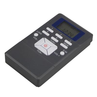 Draagbare Mini frequentiemodulatie Digitaal LCD Display Radio-ontvanger met Oortelefoonaansluiting & Lanyard