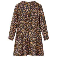 Kinderjurk met lange mouwen 128 marineblauw - thumbnail