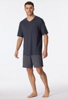 Schiesser Schiesser Pyjama Short charcoal 181153 56/XXL - thumbnail