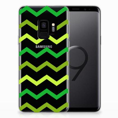 Samsung Galaxy S9 | TPU bumper | Zigzag Groen Samsung Galaxy S9 | TPU bumper | Zigzag Groen