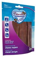Renske Gezonde Beloning vlees repen eend hondensnack 100 g - thumbnail