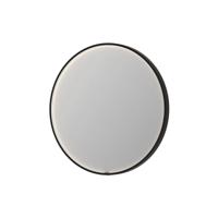 Spiegel INK SP24 120x4x120 cm incl. direct LED-Verlichting Rondom en Spiegelverwarming Geborsteld Metal Black - thumbnail