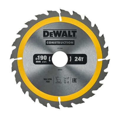 DeWALT Cirkelzaagblad voor Hout | Construction | Ø 190mm Asgat 30mm 24T - DT1944-QZ