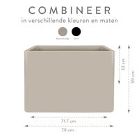 Elho June Brick Divider 80 - Beige - L 79 x B 29 x H 59 cm - Binnen en Buiten - 100% gerecycled - thumbnail