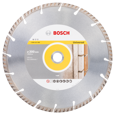 Bosch Accessories 2608615069 Standard for Universal Speed Diamanten doorslijpschijf Diameter 300 mm Boordiameter 25.40 mm 1 stuk(s) Bosch Accessories 2608615069 Standard for Universal Speed Diamanten doorslijpschijf Diameter 300 mm Boordiameter 25.40 mm 1 stuk(s)