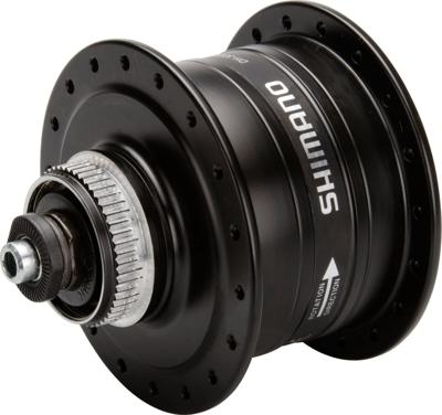 Shimano dh-3d37-qr naafdynamo 32g uitval disc 6v/3 watt zwart