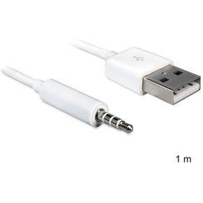 Delock USB, Jack Adapterkabel [1x USB-A 2.0 stekker - 1x Jackplug male 3,5 mm] Kabel 1.00 m