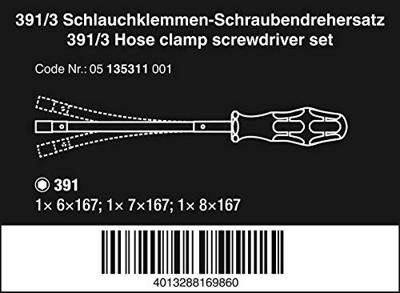 Wera 391/3 Dopsleutel Schroevendraaierset | 3-delig - 05135311001