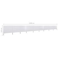 VidaXL Windscherm 9-panelen 1200x80 cm stof zandwit - thumbnail