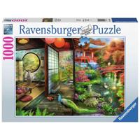 Puzzel ravensburger theehuis japanse tuin 1000st - thumbnail