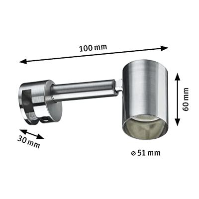 Paulmann Simplo 99905 Spiegellamp 5.3 W IJzer (geborsteld) Paulmann Simplo 99905 Spiegellamp 5.3 W IJzer (geborsteld)