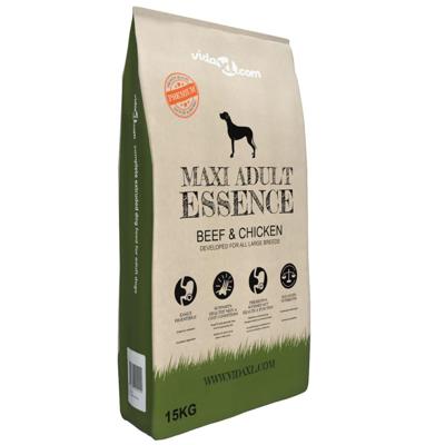 VidaXL Premium hondenvoer droog maxi adult essence beef & chicken 15kg