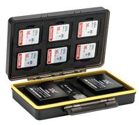 JJC BC-3NPW126 multifunctionele batterij case voor Fujifilm NP-W126/W126S accu's met ruimte voor 6 SD kaarten - thumbnail