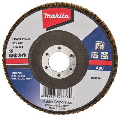 Makita Accessoires Lamellenschuurschijf 125mm A80 - D-63498 - D-63498