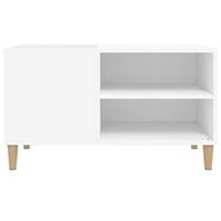 Platenkast 84,5x38x48 cm bewerkt hout wit - thumbnail