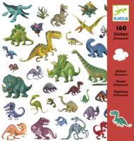160 stickers Dinosaurussen DJECO groen - thumbnail