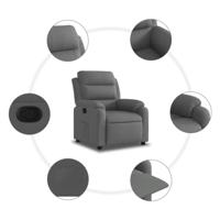 Fauteuil verstelbaar stof donkergrijs - thumbnail