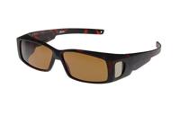 FitOfar overzetzonnebril bruin unisex met bruine lens VZ0021B - thumbnail