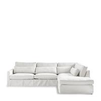 Rivièra Maison Loungebank 'Brompton Cross' Rechts, Oxford Weave, kleur Alaskan White - thumbnail