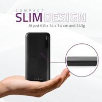 Powerbank | 10000 mAh | 2x 3.0 A | Outputs: 2 | Output: 1x USB-A / 1x USB-C | Inputs: 1x Micro USB / 1x USB-C | PD2.0 18W | Lithium-Polymeer - thumbnail