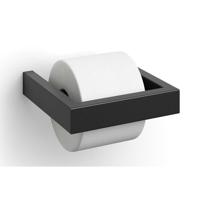 ZACK Linea toiletrolhouder 15x15,2x3cm zwart - thumbnail