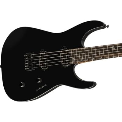 Jackson American Series Virtuoso HT EB Satin Black elektrische gitaar met Jackson Foam Core Case - thumbnail