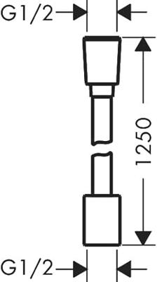 Hansgrohe Designflex Planet Edition doucheslang textiel 125 cm, Zand (gerecycled)