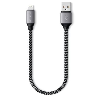 Satechi ST-TAL10M USB-kabel USB 2.0 USB-A stekker, Apple Lightning stekker 0.25 m Grijs, Zwart Satechi ST-TAL10M USB-kabel USB 2.0 USB-A stekker, Apple Lightning stekker 0.25 m Grijs, Zwart