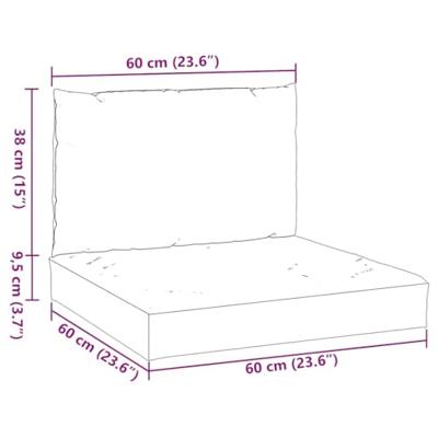 VidaXL Palletkussens 2 st bladpatroon oxford stof