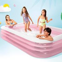 Intex Opblaasbaar zwembad family pool - roze - thumbnail