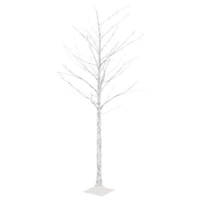 VidaXL Berkenboom led 128 led's warmwit 220 cm wit