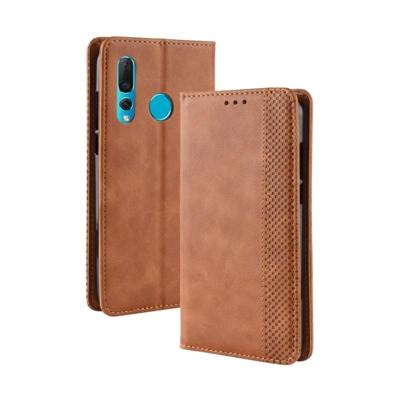 Magnetische Buckle retro textuur horizontale Flip lederen case voor Huawei Nova 4 met houder & kaartsleuven & portemonnee (bruin) Magnetische Buckle retro textuur horizontale Flip lederen case voor Huawei Nova 4 met houder & kaartsleuven & portemonnee (bruin)
