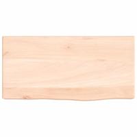Wandschap 40x20x6 cm onbehandeld massief eikenhout - thumbnail