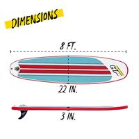 Bestway stand up paddleboard hydro-force compact surf 8 243x57x7 cm - thumbnail