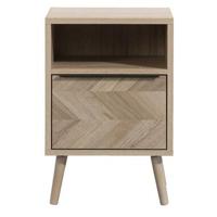Nachtkastje Lusk - 1 lade - eikenkleur - Leen Bakker - thumbnail