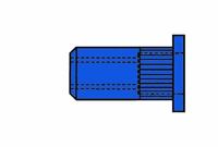 Gesipa Blindklinkmoer | klinknagelschacht d x l 6 x 11 mm M4 | staal standaard (vlakronde kop) | 500 stuks - 1433703 1433703 - thumbnail