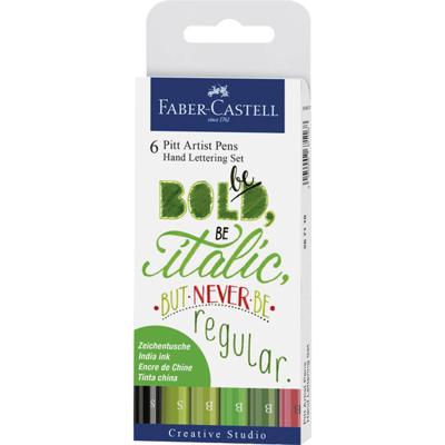Faber Castell Tekenstift Pitt Artist Pen - handlettering 6-delig etui