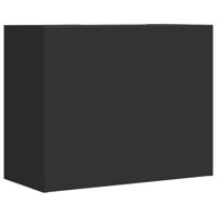 Wandkast 75x35x60 cm bewerkt hout zwart - thumbnail