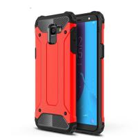 Full-Body robuuste TPU + PC combinatie Case voor Galaxy J6 2018 (EU versie) (rood) - thumbnail