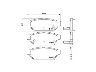 Remblokkenset, schijfrem 2187202