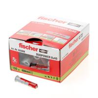 8mm plug Duopower 8x40mm met kraag universeel voor muur gipsplaat hollewand 100 stuks - thumbnail