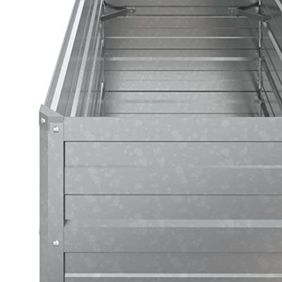 VidaXL Plantenbak verhoogd 100x40x77 cm gegalvaniseerd staal zilver