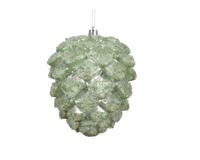 Kersthanger licht groen glitter 14 cm - thumbnail