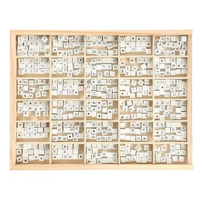 Creativ Company Houten letterkralen wit a-z, 750st.