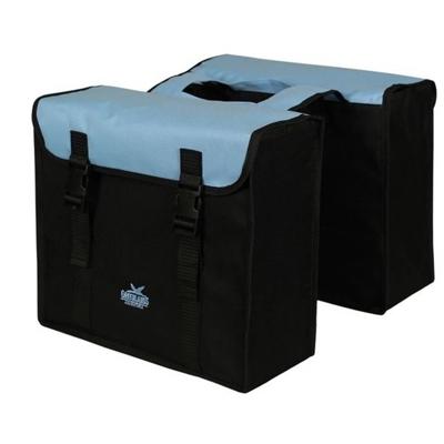 Dubbele fietstas Greenlands 34 liter 37 x 33 x 14cm (2x) - zwart / lichtblauw