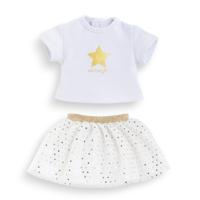 Corolle topje en rok set voor poppen van 36cm - ivoor/goud - thumbnail