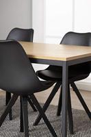 Bendt Eettafel 'Holger' Eiken en metaal, 160 x 80cm - thumbnail
